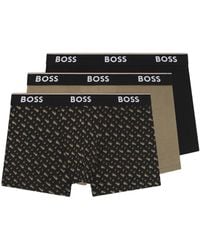 BOSS - Patterned Logo Boxers Pack Of Three - Lyst