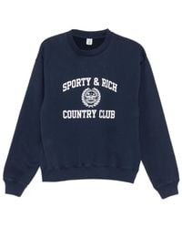 Sporty & Rich - Crew Neck Sweater - Lyst