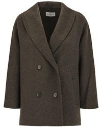 The Dynamis Studio - Double-Breasted Shawl-Lapel Coat - Lyst