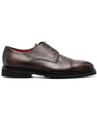 Barrett Grained-leather Derby Shoes - Brown