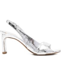 Roberto Del Carlo - Metallic Slingback Sandals - Lyst