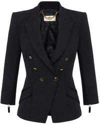 Elisabetta Franchi - Double-Breasted-Button Jacket - Lyst
