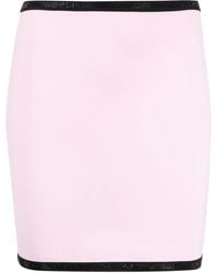 Alexander Wang - Crystal-logo-trim Mini Skirt - Lyst