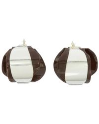 Jil Sander - Two-Tone Brass Earrings - Lyst