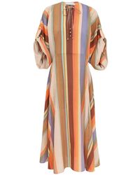 Zimmermann - Striped Tunic Midi Dress - Lyst