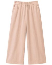 Gran Sasso - Elasticated-Waistband Wide-Leg Trousers - Lyst