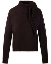 Roberto Collina - Tie-Detail Turtleneck Sweater - Lyst