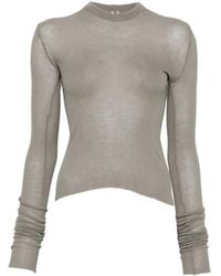 Rick Owens - Hoodie Crop En Maille Nervurée - Lyst