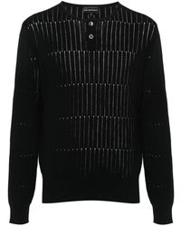 Emporio Armani - Chunky-ribbed-knit Jumper - Lyst