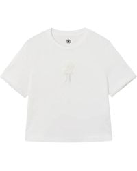 B+ AB - Rosette Lace-Trim T-Shirt - Lyst