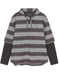 CROQUIS - Striped Mock-Layer T-Shirt - Lyst