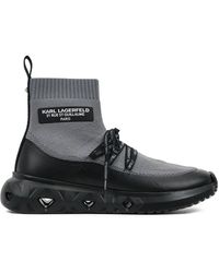Karl Lagerfeld - Sock-Knit High-Top Sneakers - Lyst
