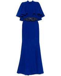 Saiid Kobeisy - Fitted Crepe Long Dress - Lyst