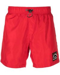 KARL LAGERFELD - Logo-Patch Drawstring-Waist Swim Shorts - Lyst