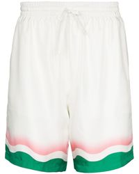 Casablancabrand - Le Jeu De Ping Pong Wave-print Shorts - Lyst