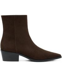 SCAROSSO - Ambra Square-Toe Ankle Boots - Lyst