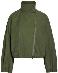 Vince - Asymmetric-Zip Funnel-Neck Jacket - Lyst