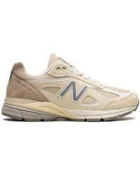 New Balance - Made in USA 990v4 Cream Sneakers - Lyst