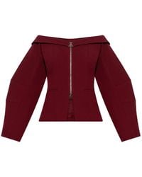 Gestuz - Off-The-Shoulder Zip-Up Jacket - Lyst