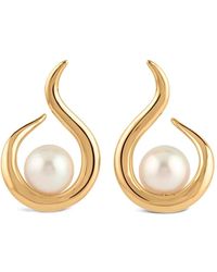 Dinny Hall - Toro Pearl Twist Stud Earrings - Lyst