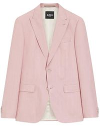 BOSS - Button-Fastening Suit Jacket - Lyst