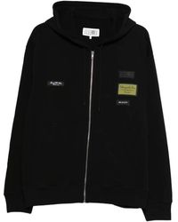 MM6 by Maison Margiela - Zip Appliqué Hooded Knitwear - Lyst