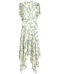 Proenza Schouler - Leaf-Print Asymmetric Dress - Lyst