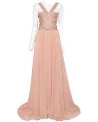 Elie Saab - Criss-Cross Pleated Maxi Dress - Lyst