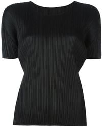 Pleats Please Issey Miyake - Ribbed Shortsleeved T-shirt - Lyst