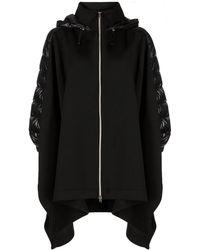 Herno - Hooded Cotton Knitted Cape - Lyst
