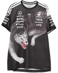 Y-3 - X Mercedes-Amg Petronas F1 Print-Detail T-Shirt - Lyst