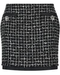 Liu Jo - Bouclé Frayed Mini Skirt - Lyst