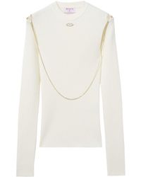 Emilio Pucci - Logo-plaque Chain-link Ribbed Top - Lyst