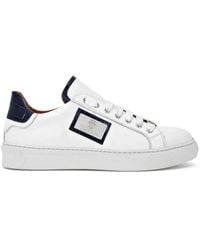 Billionaire - Logo-Plaque Leather Sneakers - Lyst