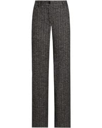 Dolce & Gabbana - Gestreepte Tweed Broek - Lyst