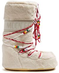 Moon Boot - Icon Faux-fur Beaded Boots - Lyst