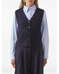 Max Mara - V-Neck Button-Up Vest - Lyst