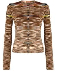Missoni - Patterned Wool-Blend Cardigan - Lyst