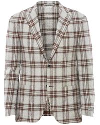 Corneliani - Checked-Pattern Single-Breasted Blazer - Lyst