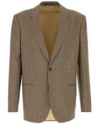 Gucci - Check-Pattern Embroidered Blazer - Lyst