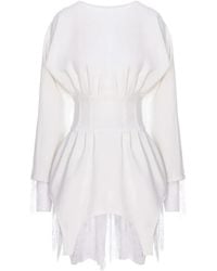 Hamza - Lace Trim Dress - Lyst