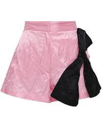 MSGM - Bow-Detail Shorts - Lyst