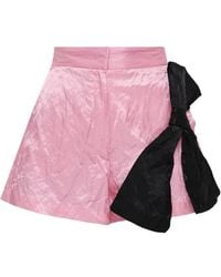 MSGM - Bow-Detail Shorts - Lyst
