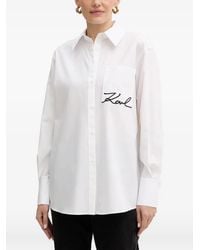 KARL LAGERFELD - Pocket-Embroidery Shirt - Lyst