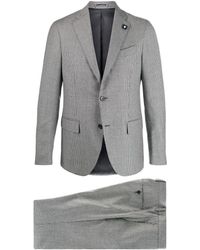 Lardini Houndstooth Two-piece Suit - Black