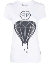 Philipp Plein - Snakeskin-Print Cotton T-Shirt - Lyst