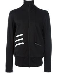 Y-3 - Striped Detail Zipped Sweatshirt - Lyst