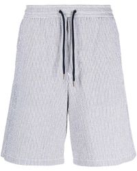 Giorgio Armani - Stretch-cotton Striped Shorts - Lyst