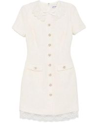 Self-Portrait - Bouclé Mini Dress - Lyst