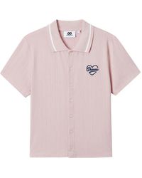 Chocoolate - Ribbed Button-Up Polo Shirt - Lyst